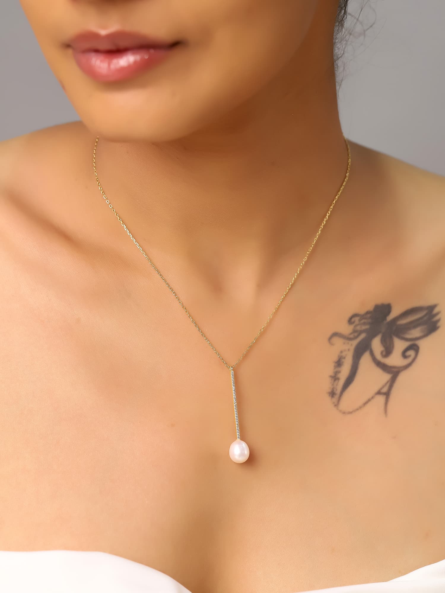 Collar Barra Perla Cultivada