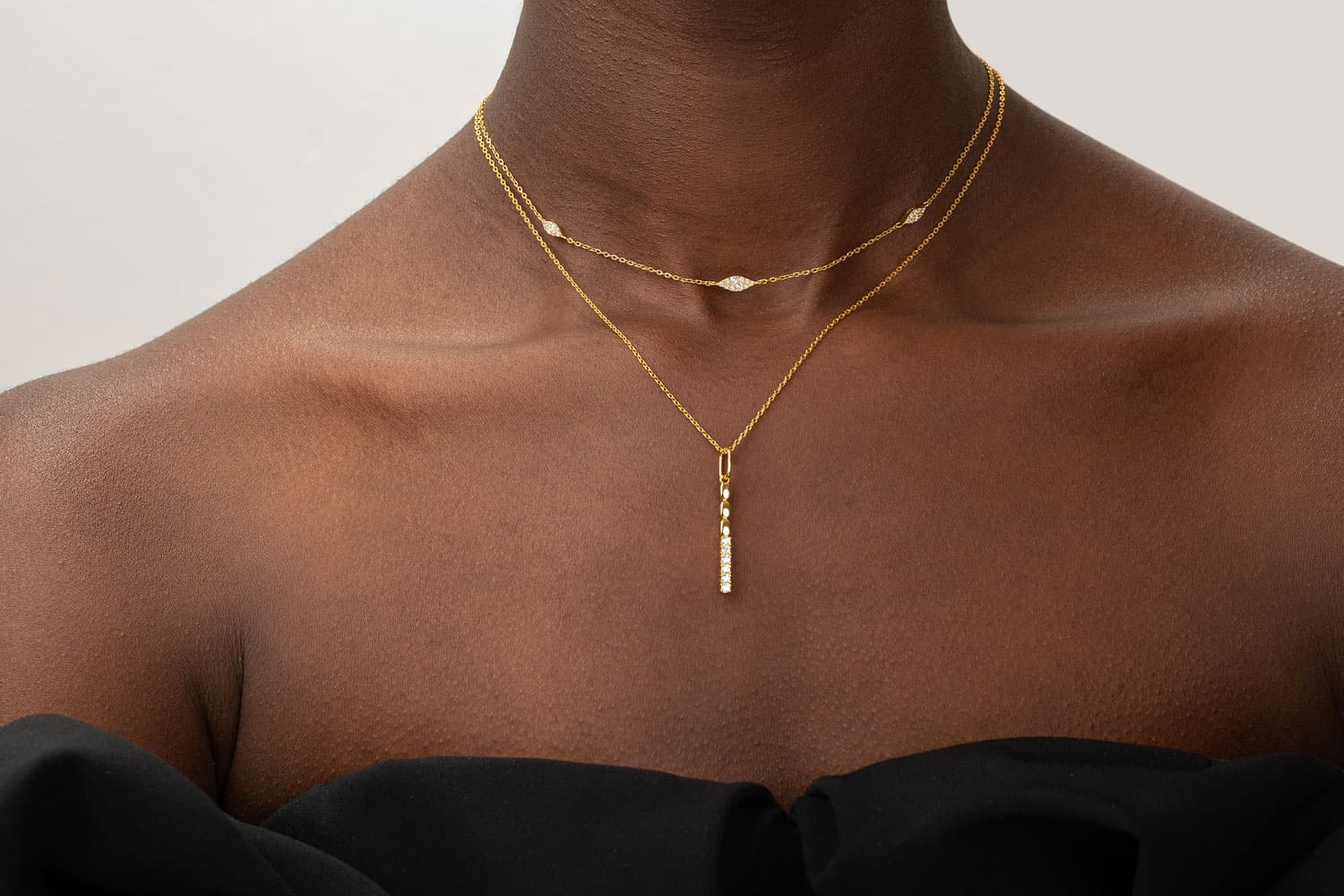 Collar Barra Circonitas