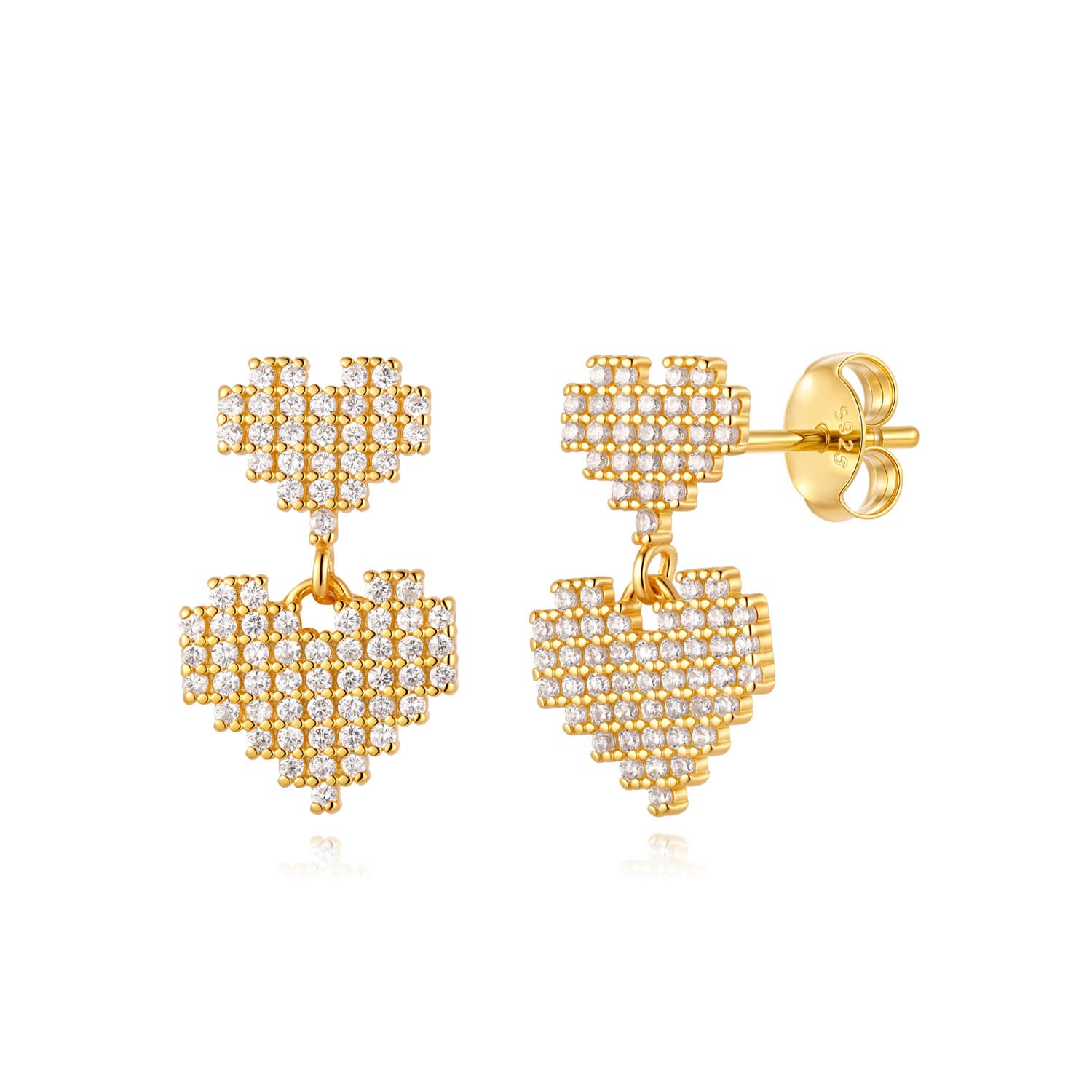 Pendientes Doble Corazón