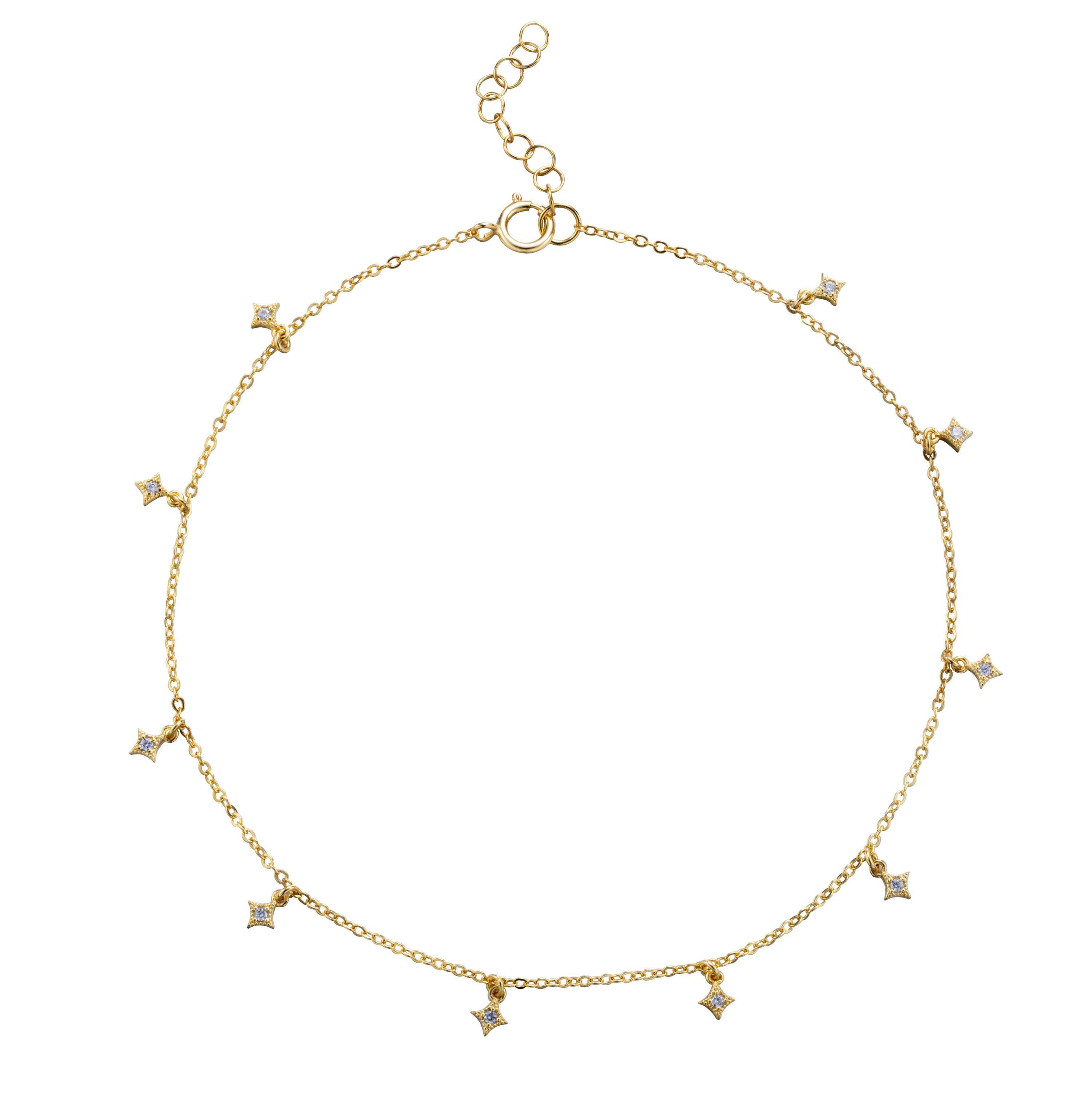 Tobillera Circonita Charm