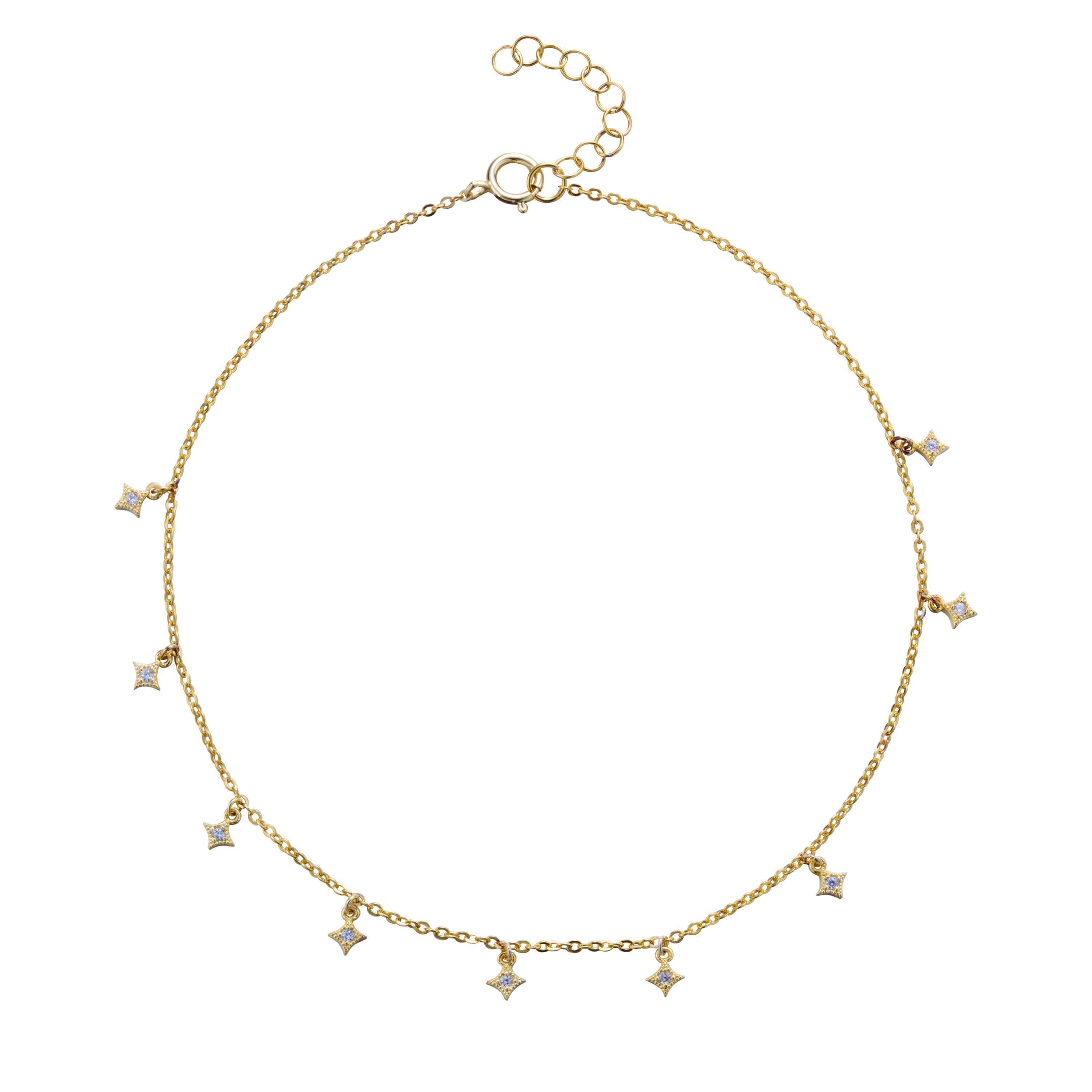 Tobillera Circonita Charm